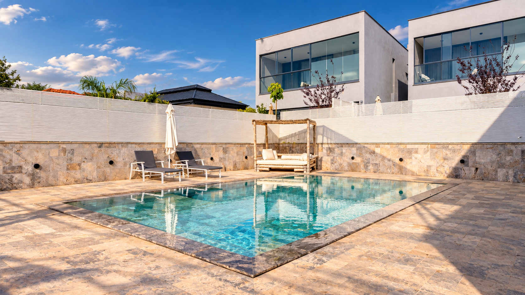 הבריכה והמתחם של Alice Suites במושב זרעית